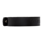 Saint Laurent Black Snap Leather Bracelet