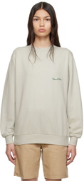 Museum of Peace & Quiet Beige Micro Wordmark Sweatshirt