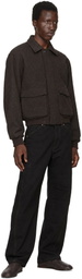 LE17SEPTEMBRE Brown Virgin Wool Bomber Jacket