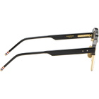 Thom Browne Black Acetate & Titanium Pilot Glasses