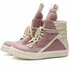 Rick Owens Men's Geobasket Sneakers in Dusty Pink/Milk