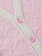 Acne Studios - Kerid Jacquard-Knit Wool and Cotton-Blend Cardigan - Pink