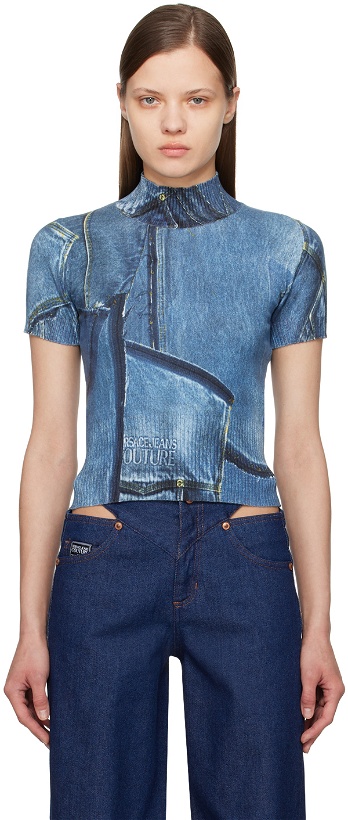 Photo: Versace Jeans Couture Indigo Trompe L'œil T-Shirt