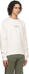 Maison Margiela Off-White Logo Embroidered Sweatshirt