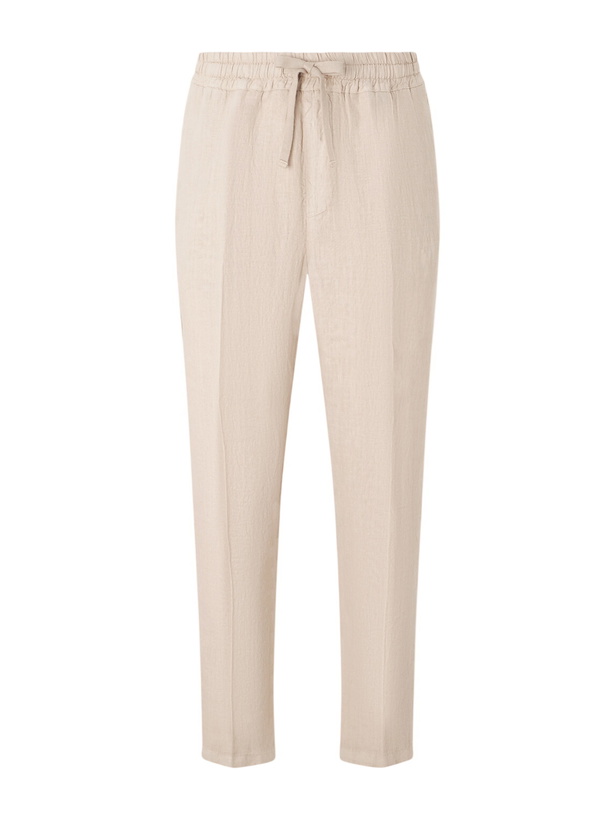 Photo: Altea - Mattia Straight-Leg Linen Drawstring Trousers - Neutrals