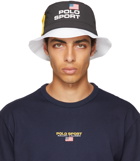 Polo Ralph Lauren Black & White 'Polo Sport' Bucket Hat