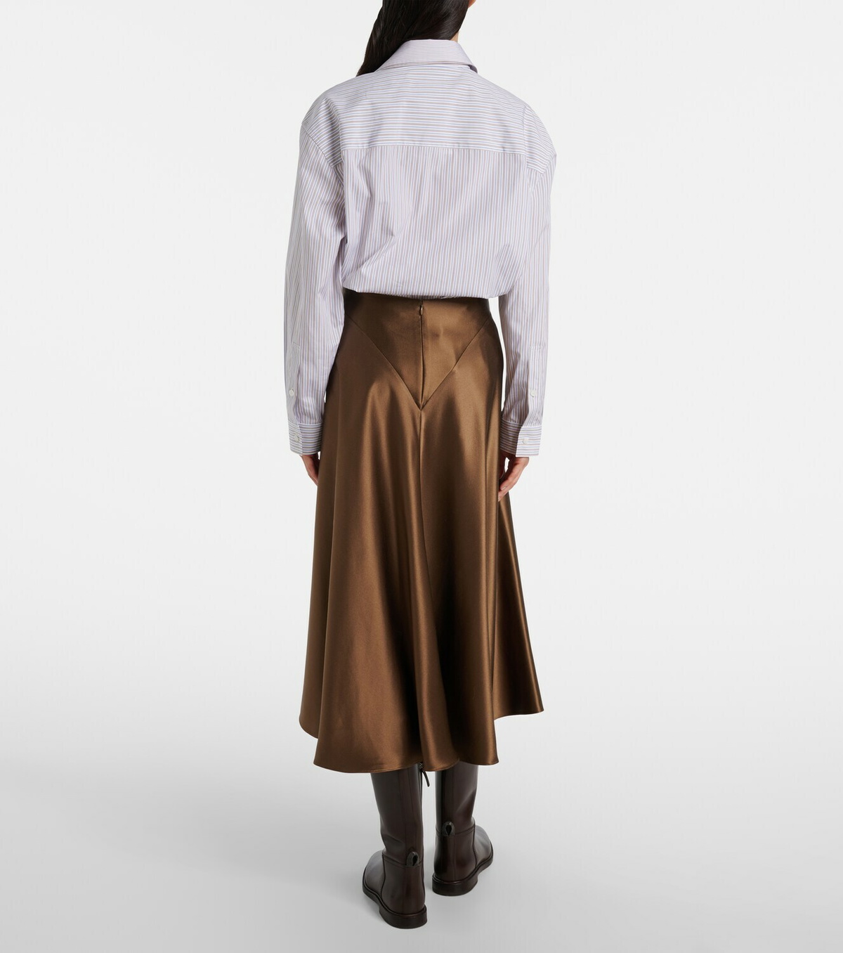 Altuzarra Ames silk satin midi skirt