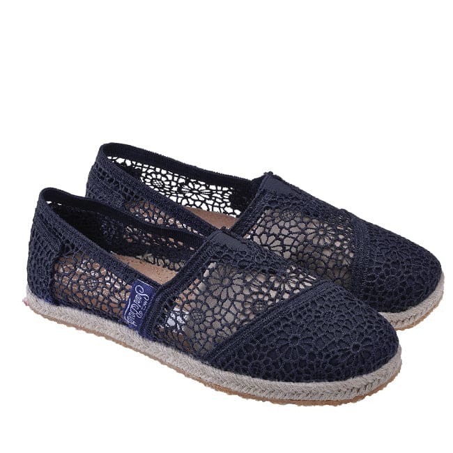 Photo: MC2 Saint Barth Black Macramè Espadrillas For Woman
