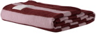 Tekla Burgundy & Pink Stripe Pure New Wool Blanket