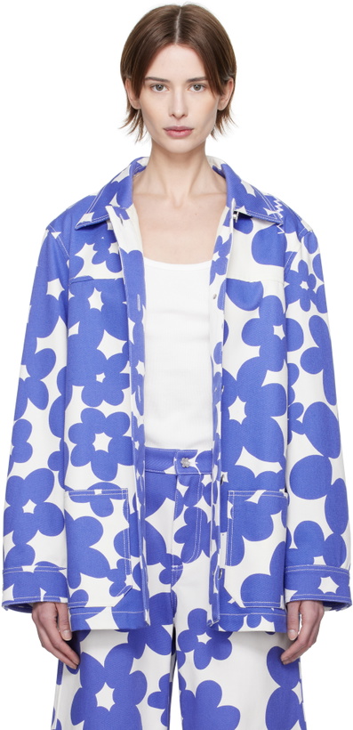 Photo: Marni Blue & White Dillies Print Jacket