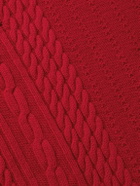 Enfants Riches Déprimés - Distressed Cable-Knit Cashmere Sweater - Red