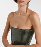 Alex Perry Sequined corset gown