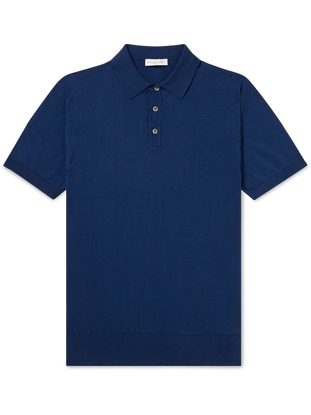 Photo: Richard James - Cotton Polo Shirt - Blue