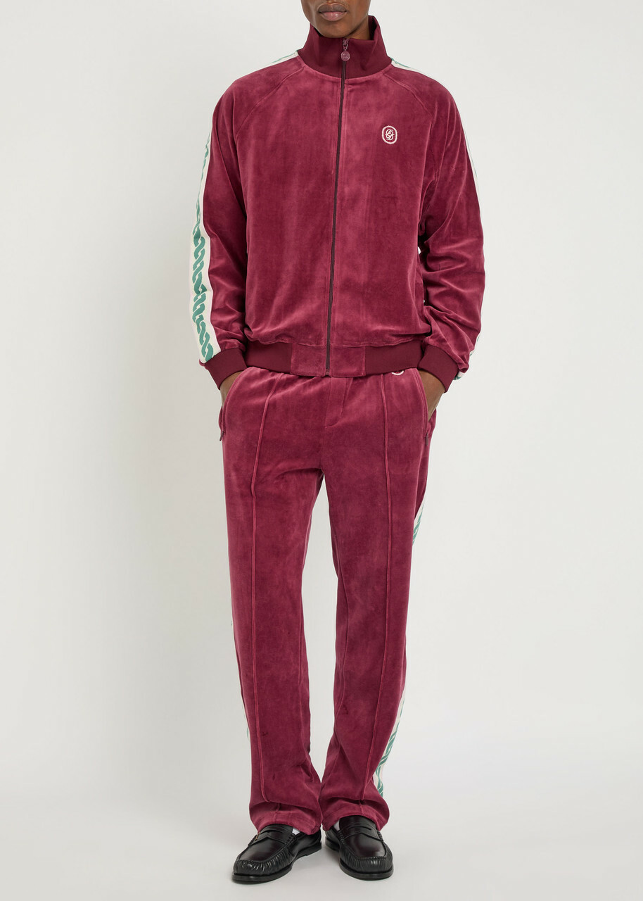 DRÔLE DE Monsieur La Veste Survêtement Velours Terry Track Jacket Red