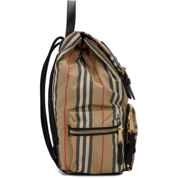 Micro Checked Canvas Backpack in Multicoloured - Burberry