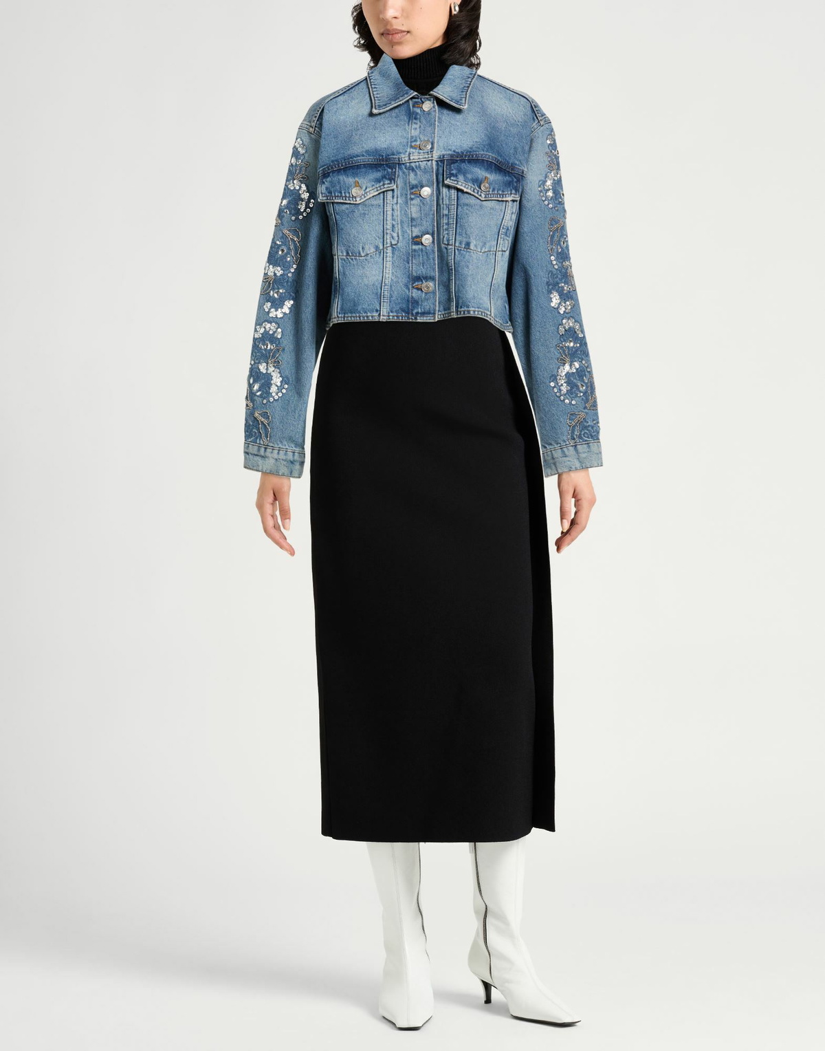 Maje Womens Denim outerwear in Blue