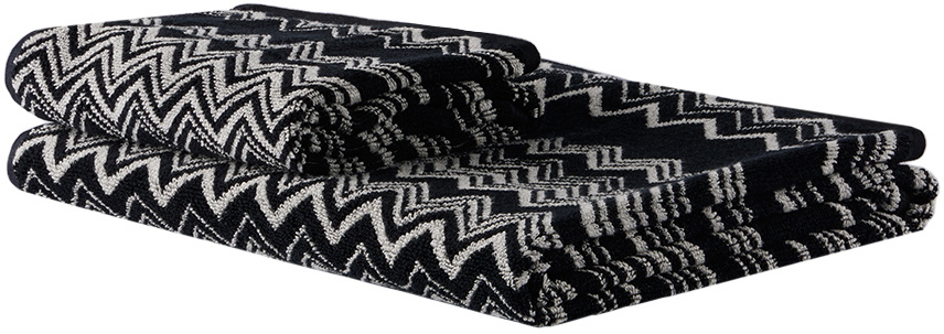 Missoni Black & White Keith Two-Piece Towel Set Missoni