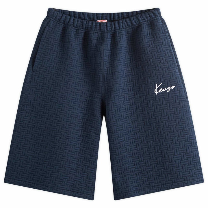 Photo: Kenzo Men's Weave Sweat Shorts in Blue