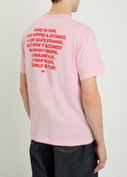 Kenzo Cartoon Printed Cotton T-shirt Pink
