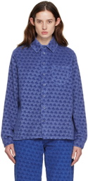 ERL Blue Printed Shirt