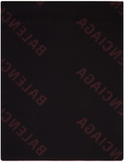 Balenciaga Black & Burgundy Allover Macro Scarf