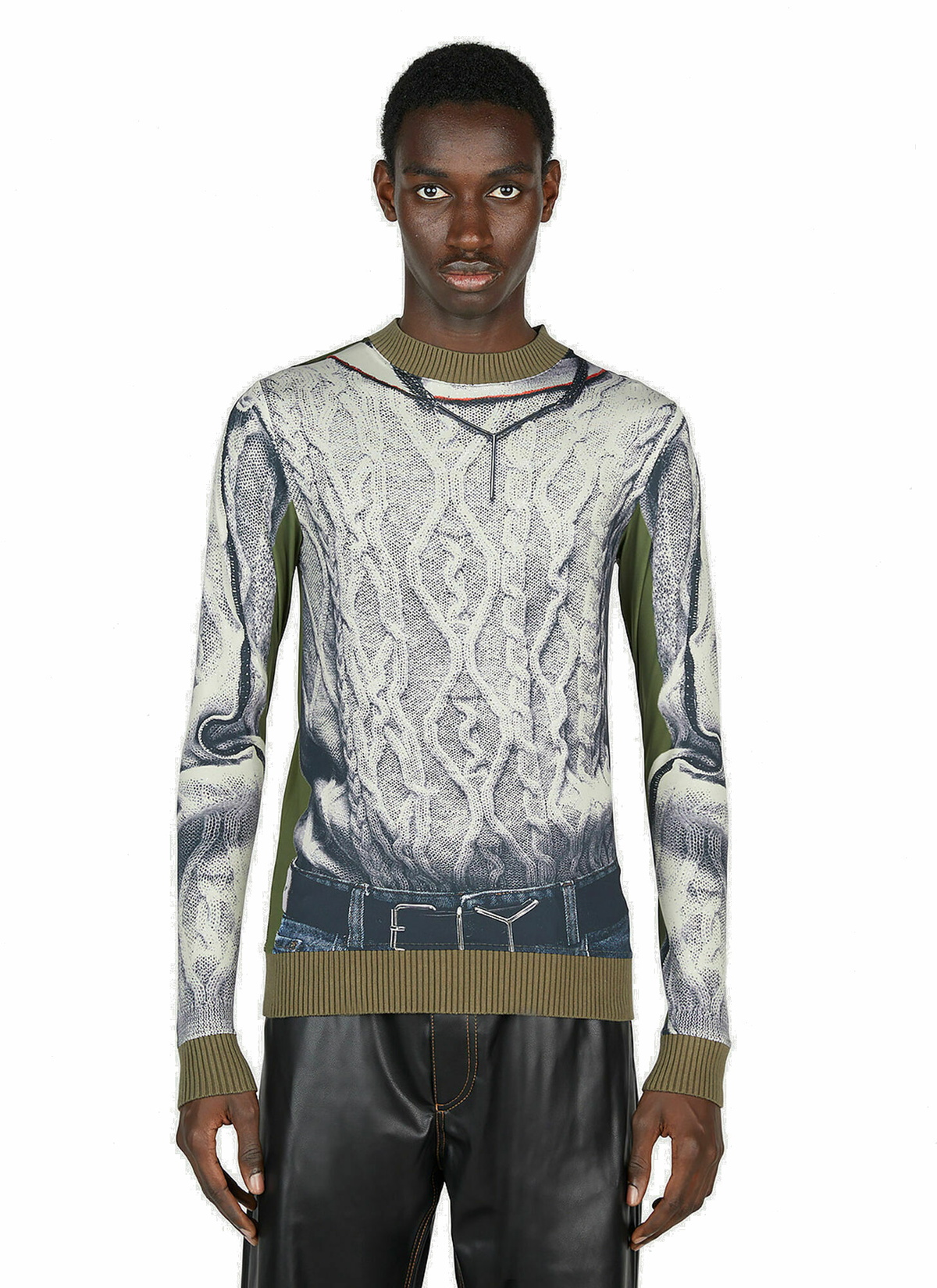 Y/Project x Jean Paul Gaultier - Trompe L'Oeil Belt T-Shirt in