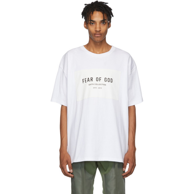 Photo: Fear of God White Sixth Collection T-Shirt