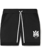 AMIRI - Logo-Embroidered Cotton-Jersey Drawstring Shorts - Black