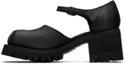 Guidi Black Soft Horse Mary Jane Loafers