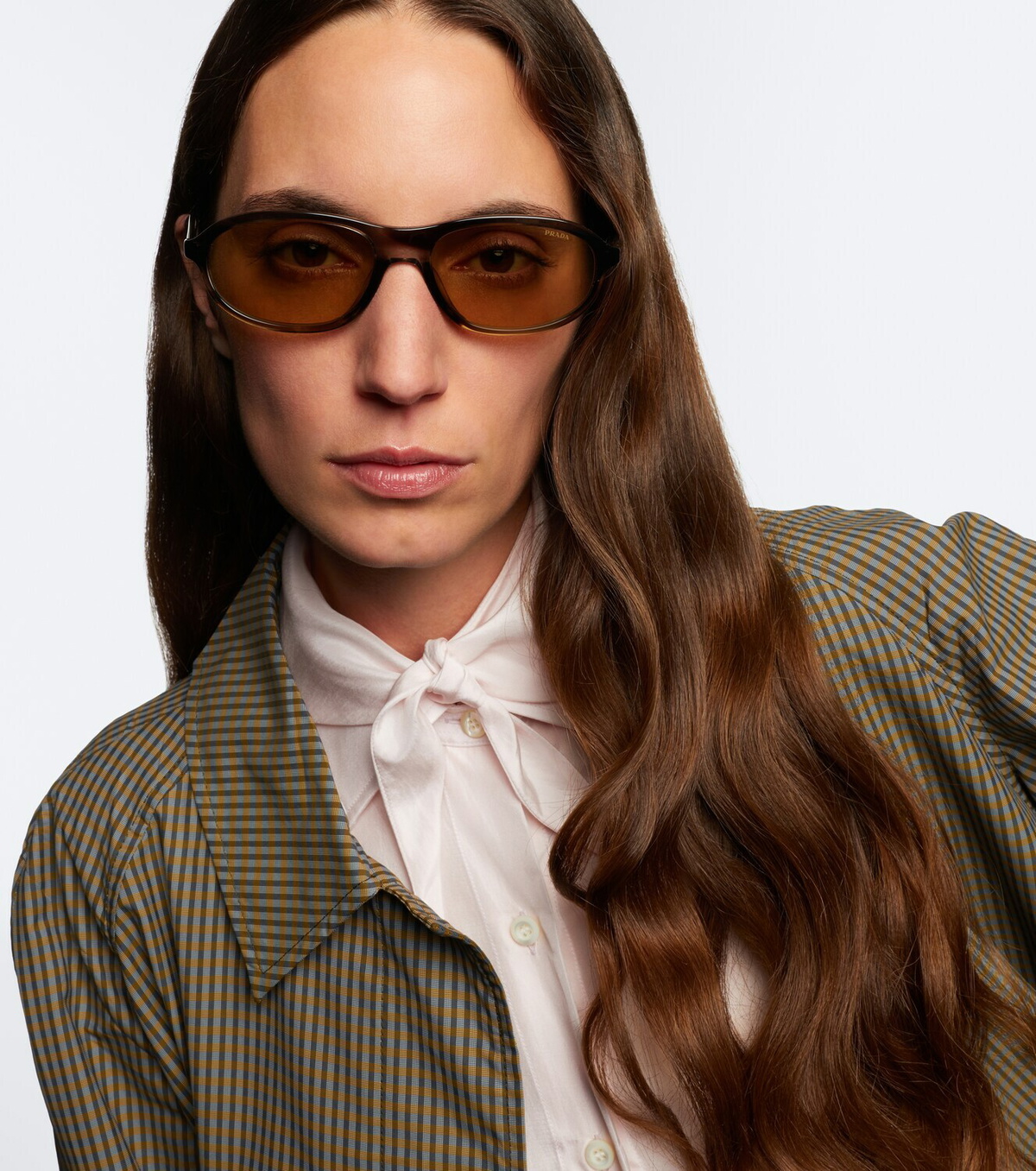 Prada Iconic Plaque oval sunglasses