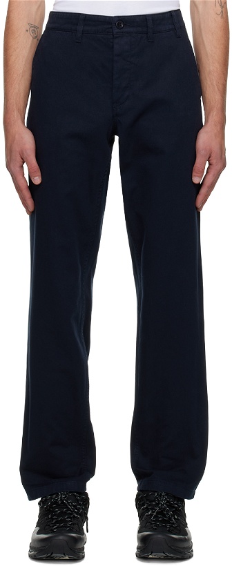 Photo: NORSE PROJECTS Navy Aros Heavy Trousers