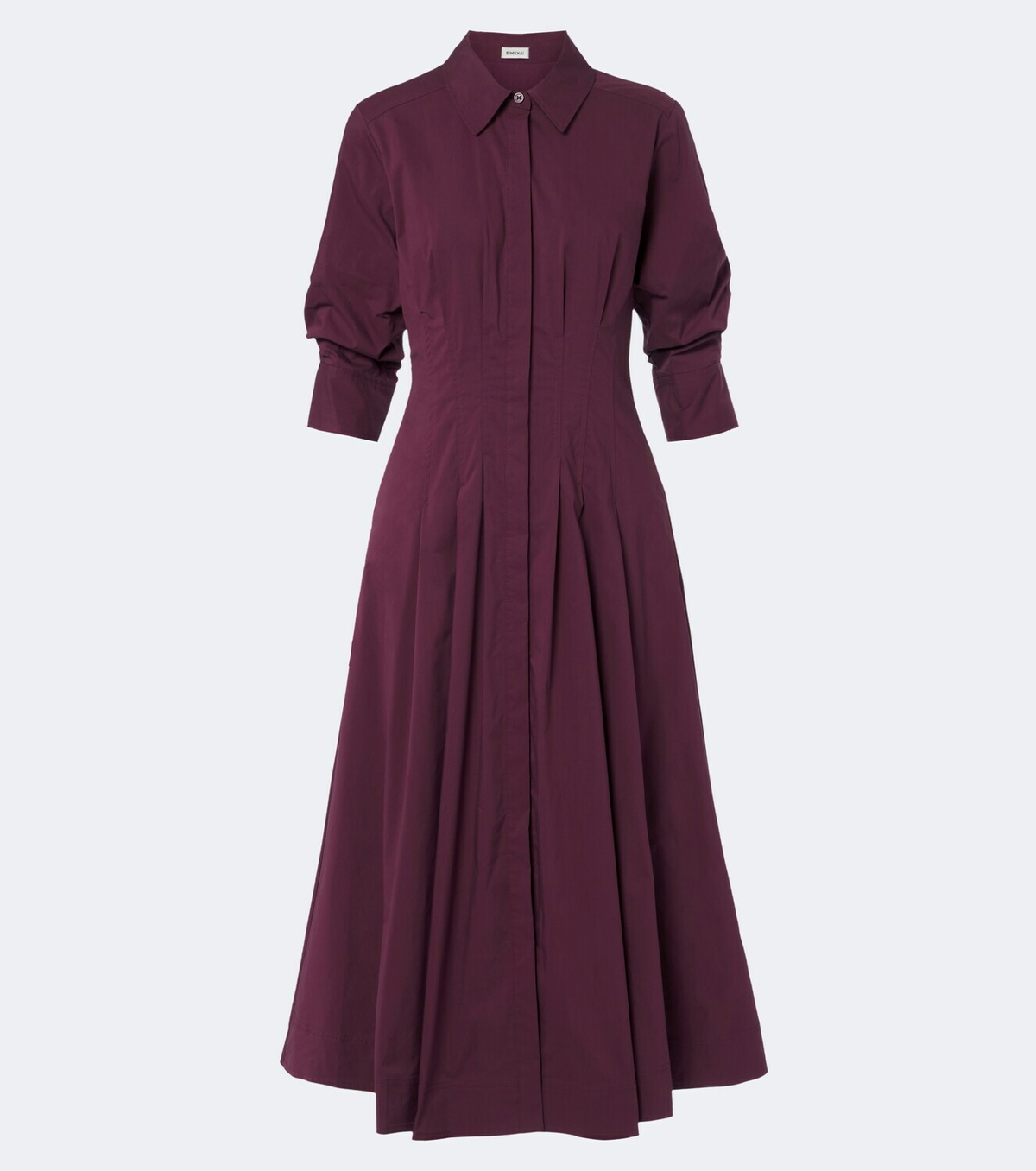 Simkhai Jazz pleated cotton poplin shirt dress