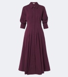 Simkhai Jazz pleated cotton poplin shirt dress