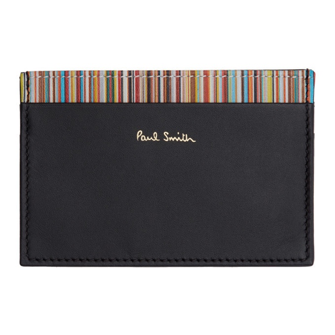 Photo: Paul Smith Black Card Holder and Multicolor Three-Pack Socks Gift Set