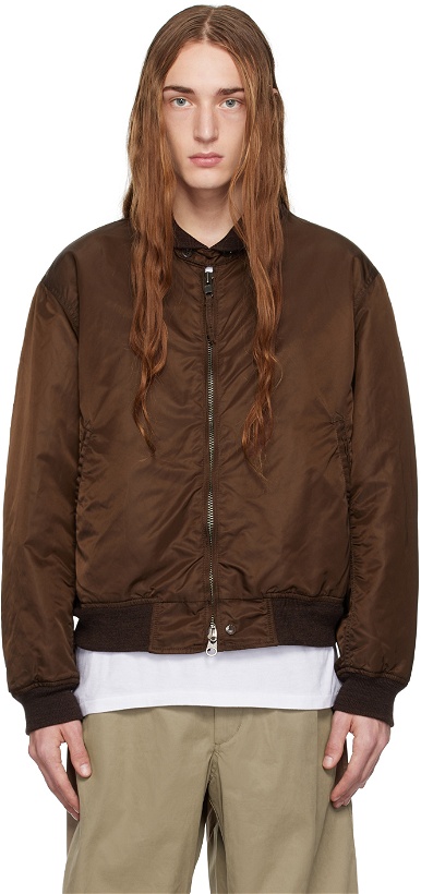 Photo: Engineered Garments Brown Insulated Bomber Jacket