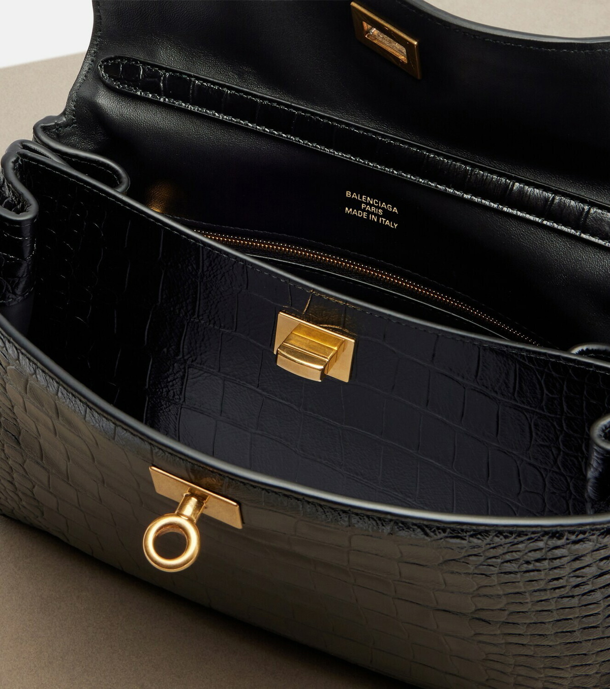 Balenciaga Rodeo Small croc-effect leather tote bag