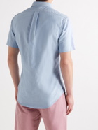 POLO RALPH LAUREN - Slim-Fit Button-Down Collar Logo-Embroidered Cotton Oxford Shirt - Blue