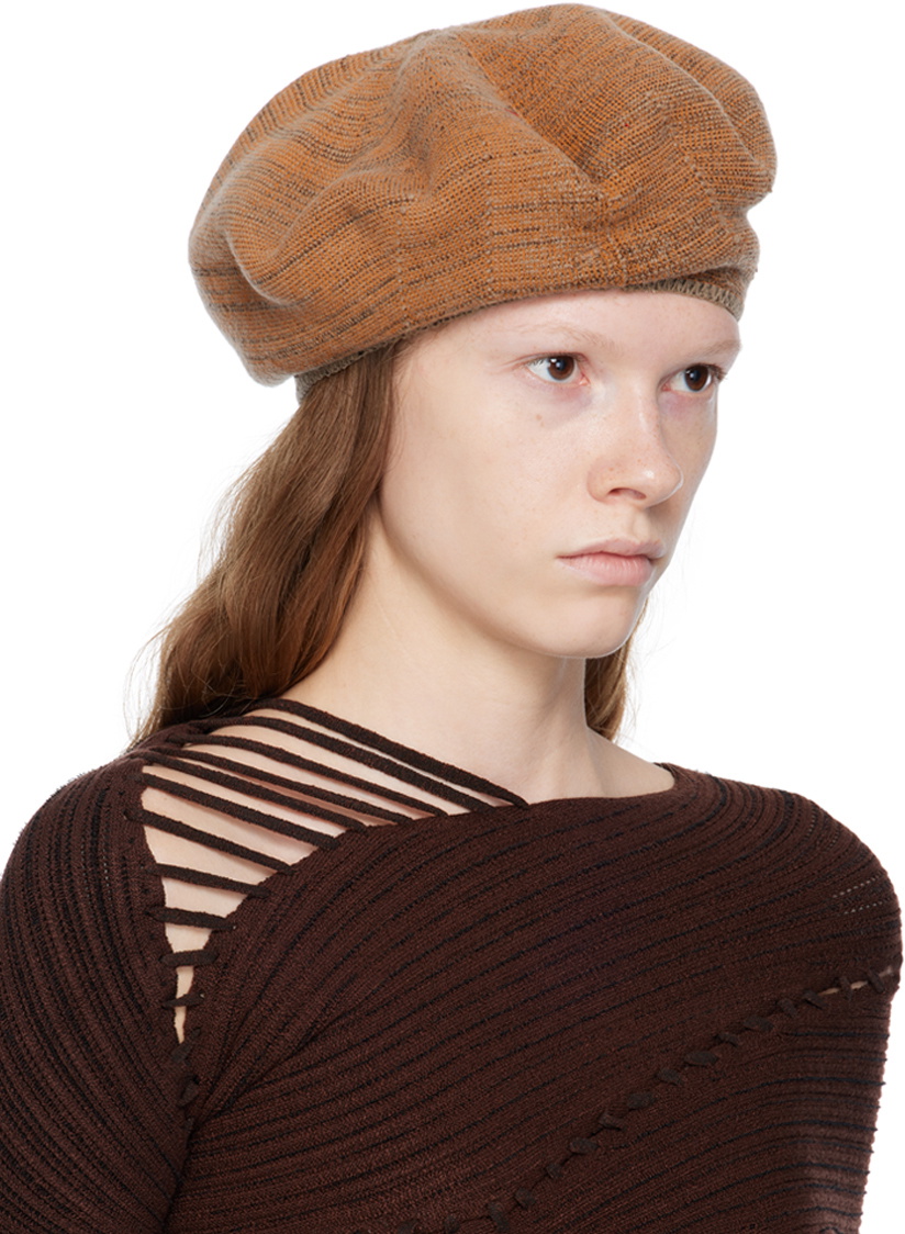 Isa Boulder Brown Reversible Beret