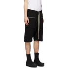 Rick Owens Drkshdw Black Drawstring Cargo Pods Shorts