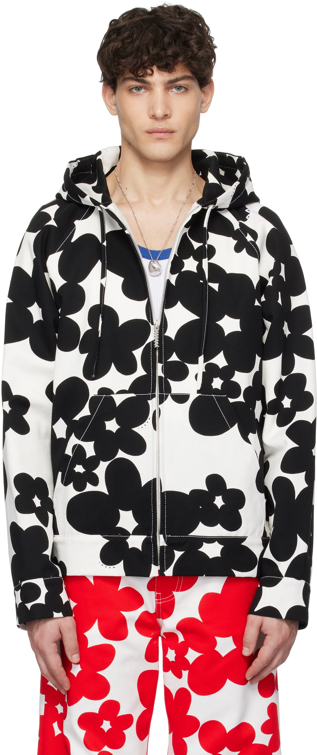 Marni Black & White Dillies Print Jacket Marni Marni Black & White Dillies Print Jacket Marni