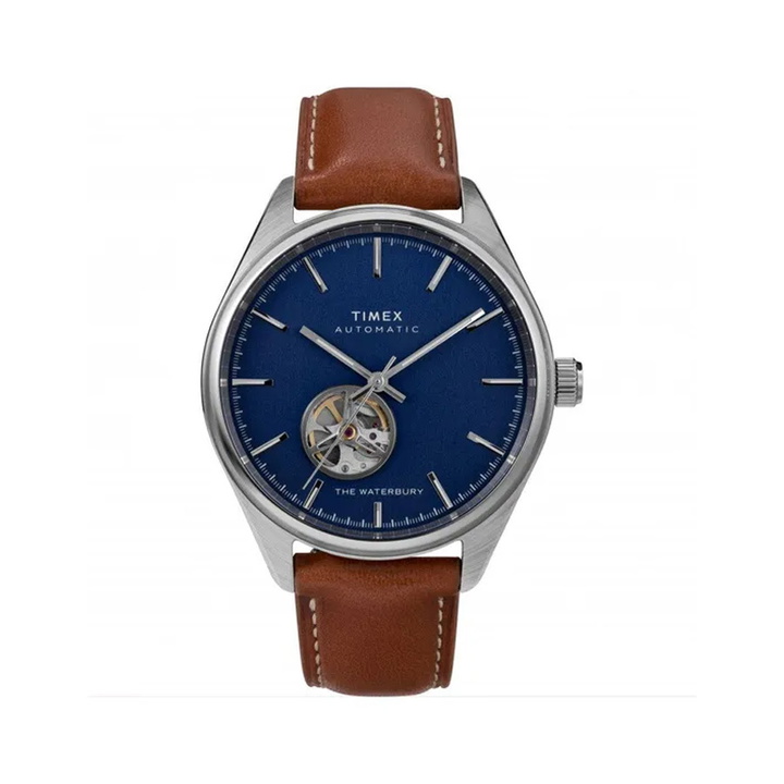 Photo: Timex The Waterbury Automatic Blue Open Heart Dial Mens Watch TW2U37700