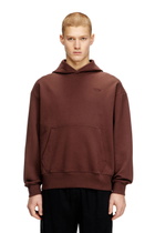 Diesel Hoodie with logo embroidery - Sweaters Mens in Brown