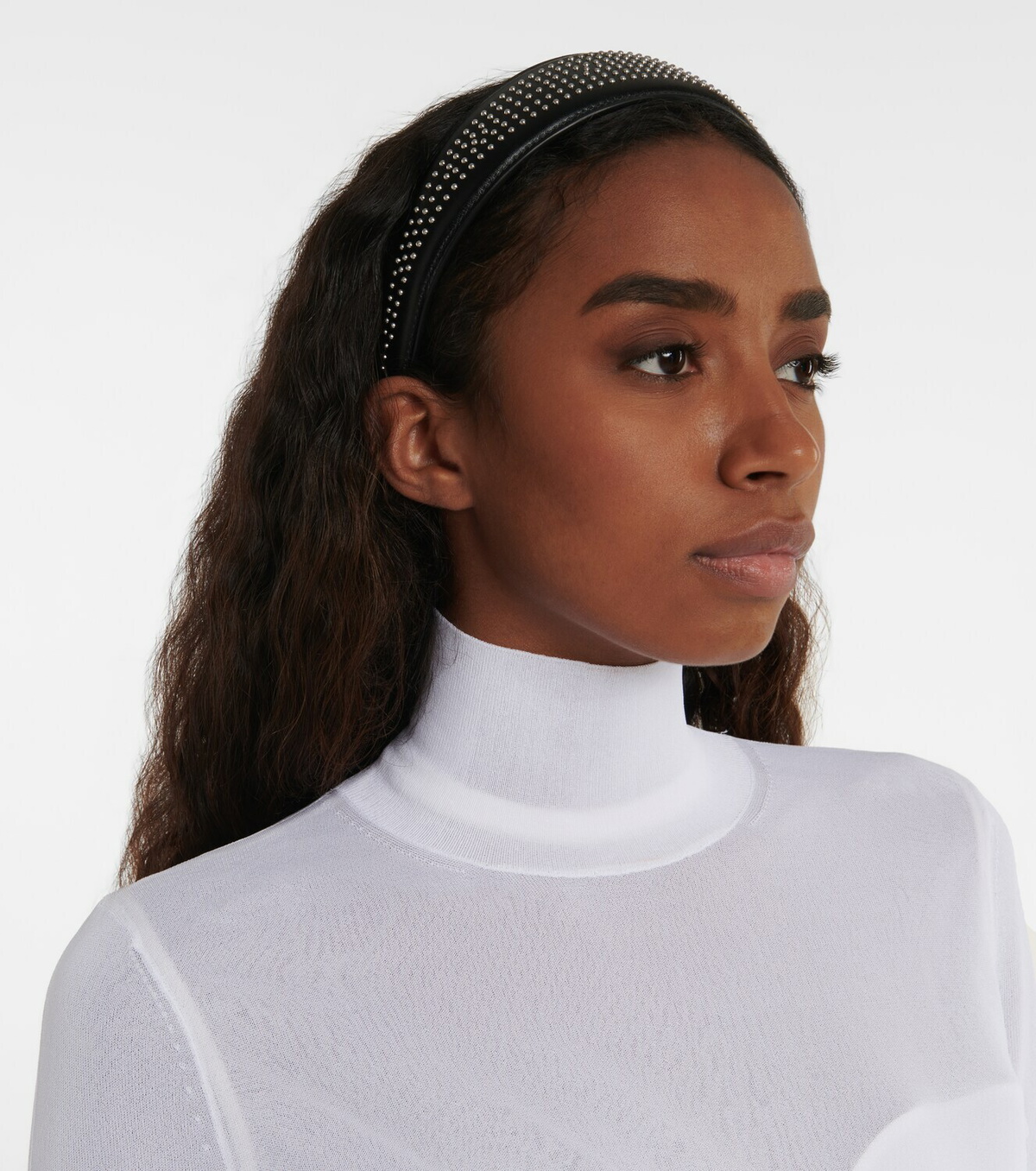 Alaïa Studded leather headband ALAÏA