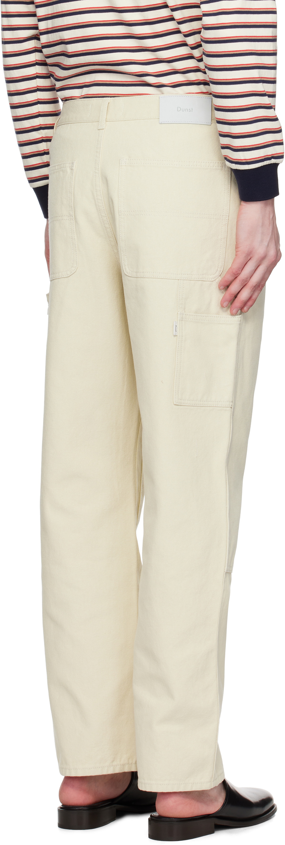 Dunst Off-White Patched Carpenter Canvas Trousers