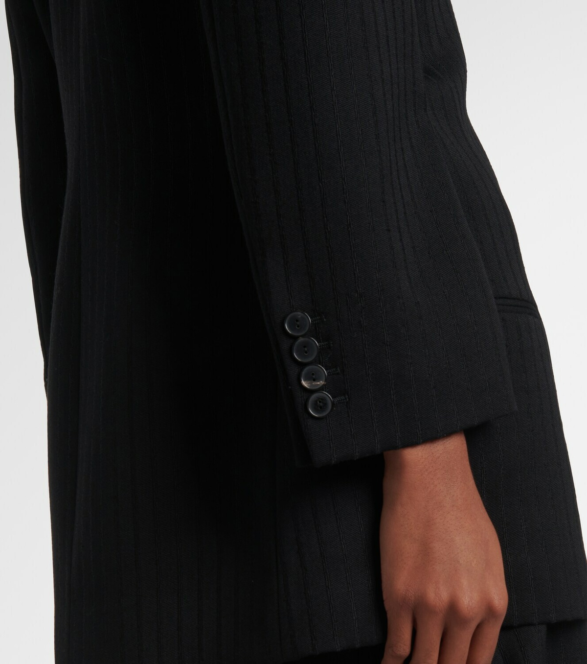 Calvin Klein Collection Ribbed-knit wool blazer