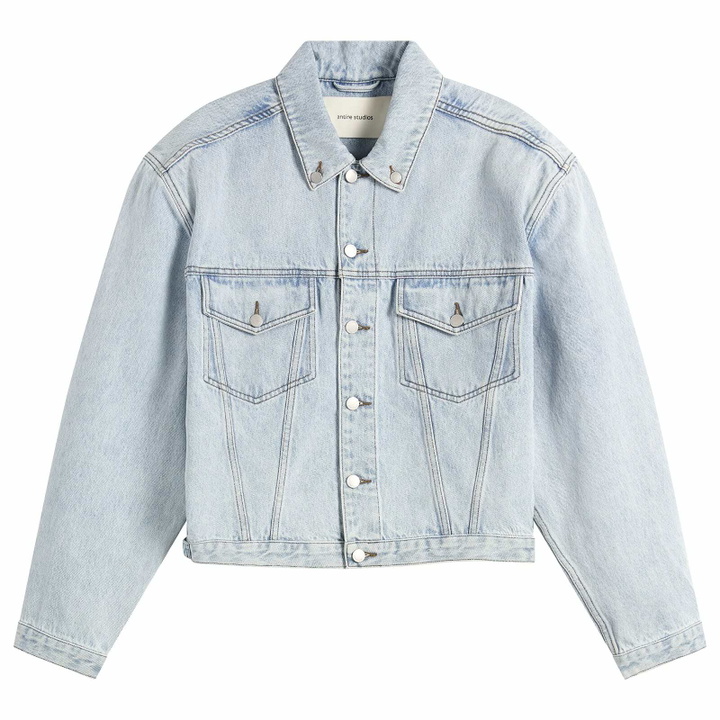 Photo: Entire Studios Men's Shrunken Denim Jacket in Old Blue