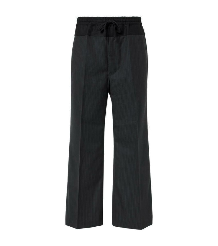 Photo: Junya Watanabe Striped wool twill straight pants