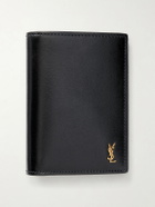 SAINT LAURENT - Tiny Cassandre Logo-Appliquéd Leather Bifold Wallet