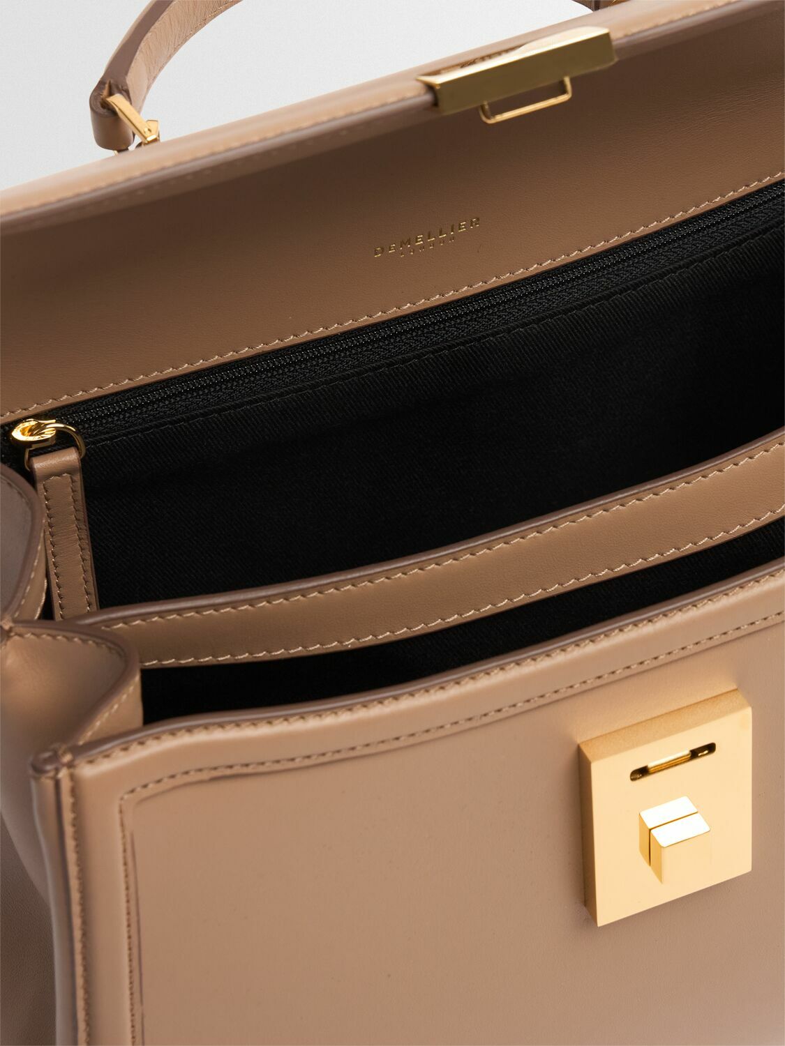 DEMELLIER Midi Paris Smooth Leather Top Handle Bag DeMellier