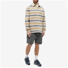 Wood Wood Men's Brodie Striped Rugby Shirt in Warm Sand